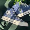 Embroidered Converse Chuck Taylors 1970s Custom Converse White Chrysanthemum Bouquet And Bees Embroidered Logo Chrysanthemum Garden - 1.jpg