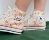 Embroidered Converse Chuck Taylors 1970sCustom Converse Orange Tree Leaves Cover The Wedding Day And NameCustom Logo LeavesGift For Her - 5.jpg
