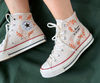 Embroidered Converse Chuck Taylors 1970sCustom Converse Orange Tree Leaves Cover The Wedding Day And NameCustom Logo LeavesGift For Her - 6.jpg