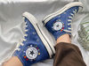 Embroidered Converse Custom Converse BlueConverse High Tops Chuck Taylor 1970sCustom Logo RocketEmbroidered With Rainbows And Universe - 2.jpg