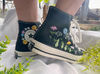 Embroidered ConverseConverse High TopsCustom Colorful Chrysanthemum GardenEmbroidered SneakersConverse Chuck Taylor 1970s Embroidery, - 2.jpg