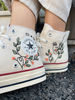 Embroidered ConverseCustom Converse Flowers,Leaves FacesEmbroidered Sneakers LeavesConverse Embroidery Chuck Taylor 1970sGift For Mom - 2.jpg