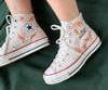Embroidered ConverseCustom Converse Orange Tree Leaves Cover The Wedding Day And NameCustom Logo LeavesGift For Her - 1.jpg