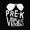 Pre K Vibes Only Svg, Teacher Quote Svg, Back To School Quote Svg, Cricut and Silhouette - 1.jpg