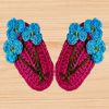 crochet flowers hair clip pattern