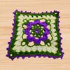 A crochet square motif pattern