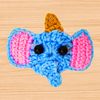 a crochet elephant hair clip pattern