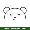 Bear Sublimation PNG - High-Quality Digital Download - Create Stunning Bear-themed Designs