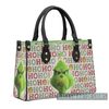 Personalized Christmas Grinch Ho Ho Ho Handbag, The Grinch Handbag, Grinch Leatherr Handbag, Shoulder Handbag, Gift For Grinch Fans - 3.jpg