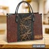Dragonfly Art Leather Bag, Dragonfly Handbag, Custom Leather Bag, Woman Handbag, Custom Leather Bag, Shopping Bag, Handmade Bag - 1.jpg