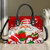 Christmas Santa Claus Women leather Bag Handbag,Christmas Woman Handbag,Christmas Women Bag and Purses,Custom Leather Bag,Christmas Gift - 3.jpg