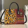 Custom Name Sunflower Leather Bag,Sunflower Leather Handbag,Sunflower Bag And Purses,Sunflower Women Handbag,Custom Leather Bag,Shopping Bag - 1.jpg