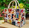 I Love Lucy Sitcom women leather hand bag, I Love Lucy Lover Handbag, Woman Handbag, Custom Leather Bag, Personalized Bag, Shopping Bag - 1.jpg