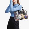 Prince Singer Leather Handbag, Watercolor Art - Prince Purple Women Bag, Personalized Leather BagPurseTote Bag, Custom Prince Shoulder Bag - 5.jpg