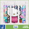 Kitty Coffee Tumbler, 20oz Straight Skinny Wrap, Spring Flower Pink Cat PNG, Tumbler Wrap, Cartoon Tumbler Wrap (13).jpg