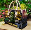 Baby Yoda Leather HandBag , Star Wars Handbag ,May The 4th Be With You, Travel handbag, Teacher Handbag,Handmade Bag,Custom Bag,Vintage Bags - 1.jpg