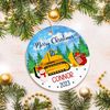 2023 Personalized Construction Truck Bulldozer Christmas Tree Ornament, Bulldozer Ornament Xmas Gifts for Family Friends Boys Kids, - 3.jpg