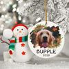 Custom Dog Photo Ornament, Personalized Puppy Keepsake, Ceramic Ornament 2023, Christmas Wreath Ornament Christmas Tree Decor Dog Lover Gift - 2.jpg