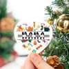 Custom Monogram Ornament, Family Name Ornament, Heart Ceramic Keepsake Gift, Christmas Tree Hanging, Gift for Mimi, Nana, Grandparent Gift - 3.jpg