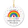 Custom Rainbow Teacher Ornament, Teacher Be Merry Be Jolly Be Kind Ho Ho Ornament Christmas 2023, Teacher Christmas Gift, New Teacher Gift - 2.jpg