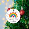 Custom Rainbow Teacher Ornament, Teacher Be Merry Be Jolly Be Kind Ho Ho Ornament Christmas 2023, Teacher Christmas Gift, New Teacher Gift - 3.jpg