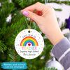Custom Rainbow Teacher Ornament, Teacher Be Merry Be Jolly Be Kind Ho Ho Ornament Christmas 2023, Teacher Christmas Gift, New Teacher Gift - 4.jpg