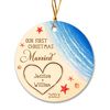 Married Ornament Christmas 2023, Personalized Our First Christmas Married Ornament, 1st Xmas Married Ornament Sea 2023, Customized Names - 3.jpg