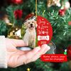 Personalized Dog Photo Frame Ornament Christmas 2023, Picture Joy & Love Woof Christmas Ornament, Customized Photo Dog Ornaments Gift - 2.jpg