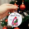 Personalized Pink Truck Christmas Ornament 2022, Baby's First Christmas Ornament Car - VAPCUFF, Custom Baby Girls Truck Ornament Gift - 2.jpg