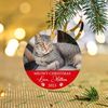 Picture Meowy Christmas Ornament, Personalized Photo Pet Cat Ornaments Gift for Cat Mom Cat Dad Cat Lovers, Cat Picture Frame Ornament - 1.jpg