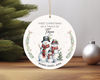 Personalised First Christmas As A Family Of Three Snowman Ceramic Ornament Home Decor Christmas Round Ornament - 3.jpg