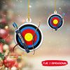 Archery Flat Car Ornament, Archery Gift, Gifts for Archery, Sport Ornament - 1.jpg