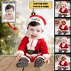 Custom Baby Photo With Name Christmas Ornament, Santa Costume Ornament, Xmas Ornament Gift for Baby, Personalized Photo Baby Keepsake - 1.jpg