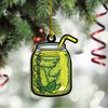 Jar Of Pickles Ornament, Pickle Christmas Ornament, 2021 Christmas Tree Gift for Friends Family - 1.jpg