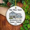 Custom Watercolor House Portrait Ornament, Personalized Housewarming Gift, First Home Portrait Photo Ornament, Realtor Closing Gift - 1.jpg