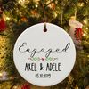 Engaged Date Ornament, Christmas Engaged Ornament 2023, Personalized Engagement Keepsake, Engaged Couples Gift, Marriage Announcement Gift - 2.jpg