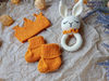 Gift box for children's set orange rodents in the form of a hare, crown, booties.jpg