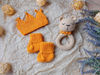 Gift box for baby set orange rodents bear, crown, booties.jpg
