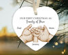 Personalized Family of Three Ornament, New Family Christmas Ornament, Baby First Christmas Ornament, 2023 Family Ornament, Family Xmas Gift - 8.jpg