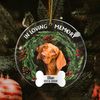 Custom Dog Photo Ornament, Dog Memorial Gift, Loss of Pet, Pet Ornament, Christmas Keepsake, Dog Memorial Ornament, You Left Paw Prints - 1.jpg