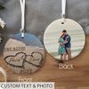 Beach Engaged Ornament, Engagement Ornament Gift, Engagement Photo Ornament, Personalized Engagement Gift, Engagement Christmas Gift - 1.jpg