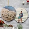 Beach Engaged Ornament, Engagement Ornament Gift, Engagement Photo Ornament, Personalized Engagement Gift, Engagement Christmas Gift - 3.jpg