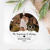 Personalized Engaged Ornament, Engaged Christmas Ornament, Personalized Wedding Photo Ornament, Engagement Gift For Couple, Wedding Gift - 3.jpg