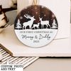 Personalized New Baby Christmas Ornament, Baby Shower Gift, Our First Christmas As Mommy and Daddy Ornament, New Parents Gift, Parents To Be - 4.jpg