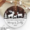 Personalized New Baby Christmas Ornament, Baby Shower Gift, Our First Christmas As Mommy and Daddy Ornament, New Parents Gift, Parents To Be - 5.jpg