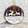 Personalized New Baby Christmas Ornament, Baby Shower Gift, Our First Christmas As Mommy and Daddy Ornament, New Parents Gift, Parents To Be - 6.jpg