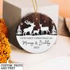 Personalized New Baby Christmas Ornament, Baby Shower Gift, Our First Christmas As Mommy and Daddy Ornament, New Parents Gift, Parents To Be - 7.jpg