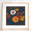 flower cross stitch pattern