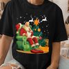 Retro Santa Claus, funny vintage Christmas, Christmas Gifts for her him them, 2023 Christmas family Gift Unisex T Shirt Sweatshirt Hoodie 1.jpg