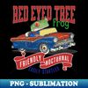 QZ-20231113-5424_Funny and Cute Red Eye Tree Frog driving a classic vintage retro car with red white and blue banners tee 8129.jpg